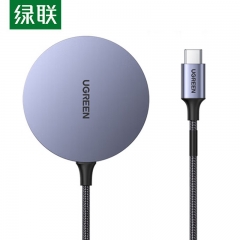 綠聯(lián)（UGREEN）磁吸無線充 輸入5V/2A,9V/2A,12V/2A 輸出15W Max iOS設(shè)備輸出功率7.5W CD245（30233）