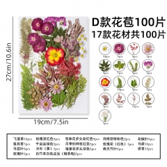 干花diy材料 真花滴膠手工團(tuán)扇賀卡書簽壓花玫瑰樹葉大花包100片/袋