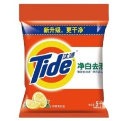 汰漬（TIDE）洗衣粉5kg家庭裝 凈白去漬無(wú)磷洗衣粉檸檬清香 2包/件