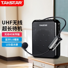 得勝（TAKSTAR）E300W便攜式無線小蜜蜂擴音器教師專用大功率喇叭導游藍牙小音箱 黑色